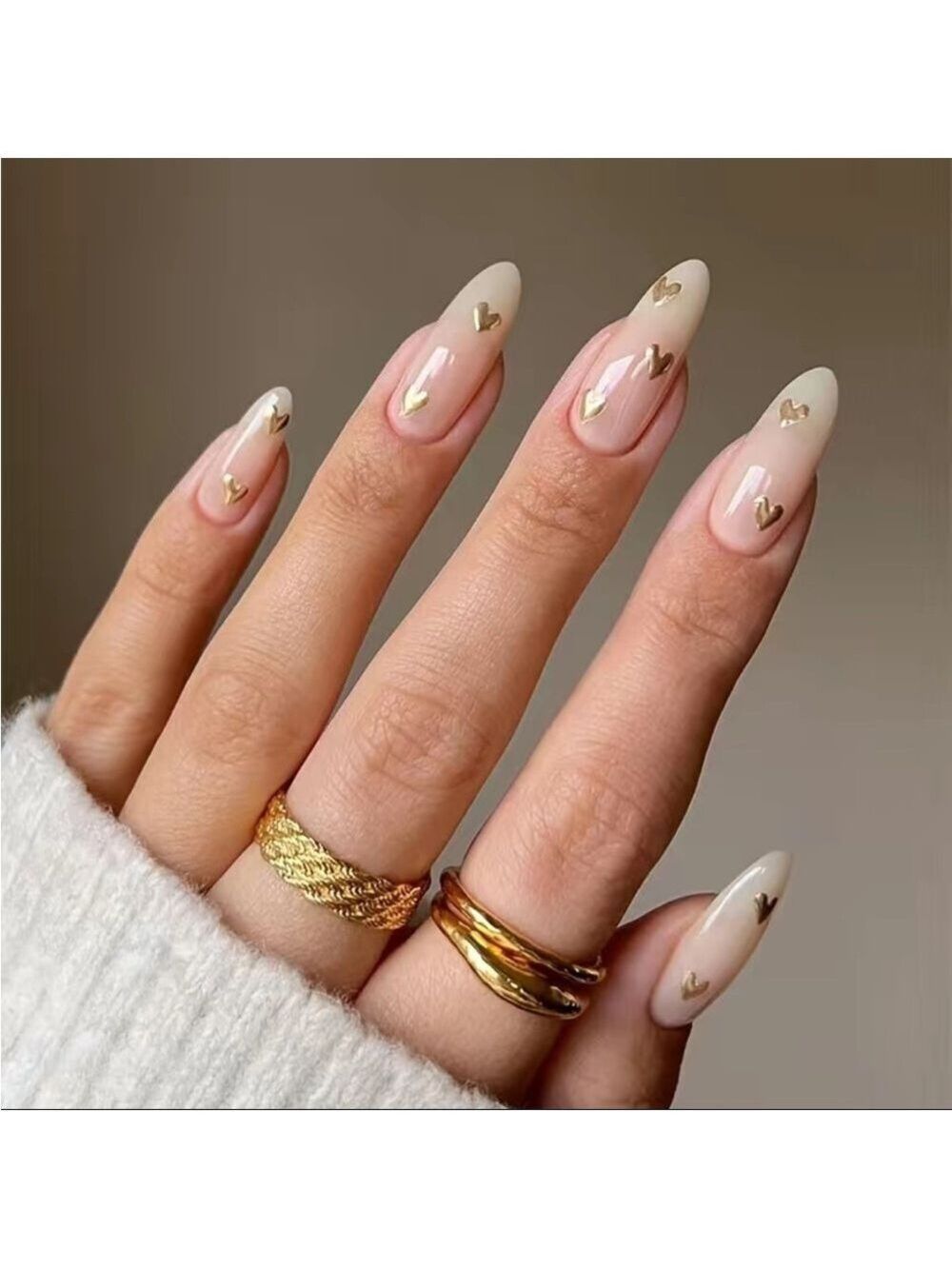 Falling Hearts - Nail Junkie - full artificial nail set